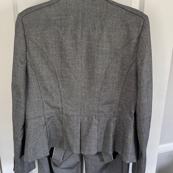Gray Ruffled Blazer - Picture 9 of 10